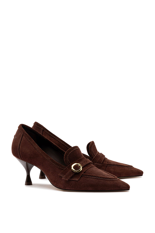 Susan Pump, Brown Suede