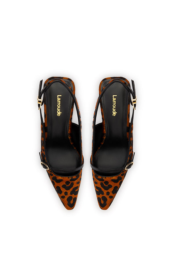 Ines Pump in Leopard Print Calf Hair