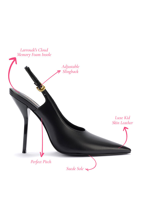 Larroudé x Altuzarra Pump In Black Leather