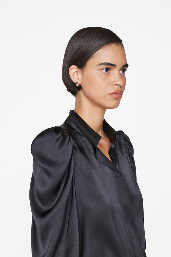 Gillian Long Sleeve Top, Noir