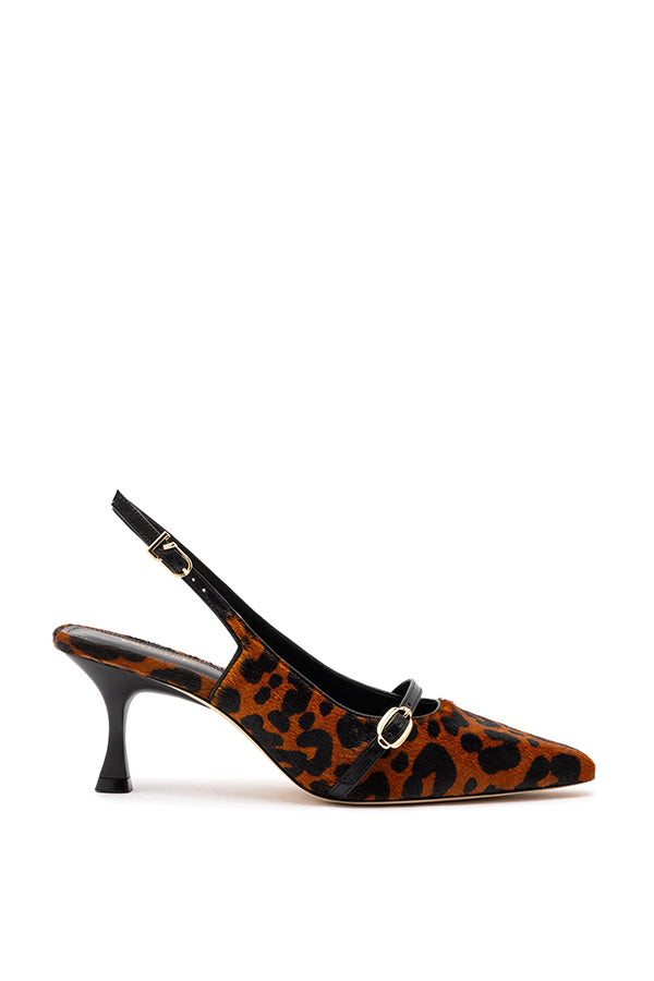 Ines Pump in Leopard Print Calf Hair