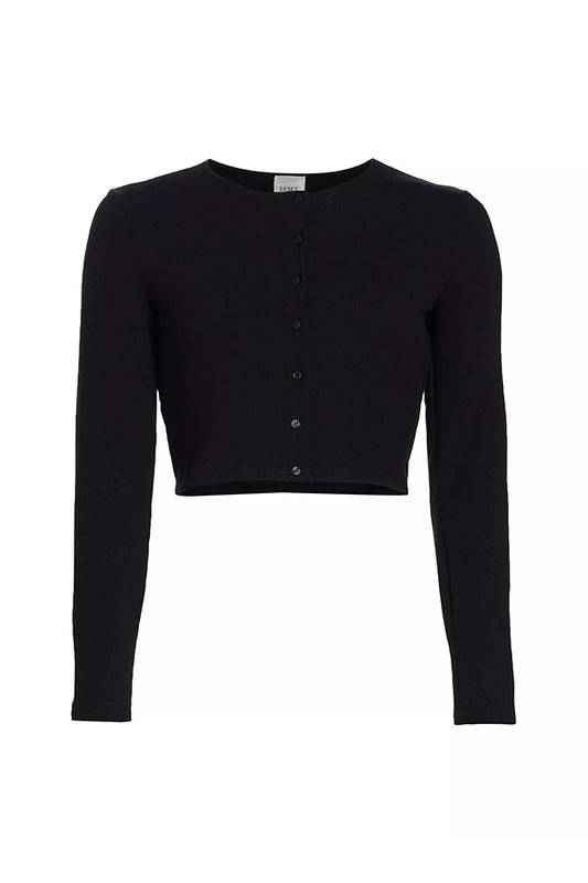 Lauren Cropped Cardigan, Black