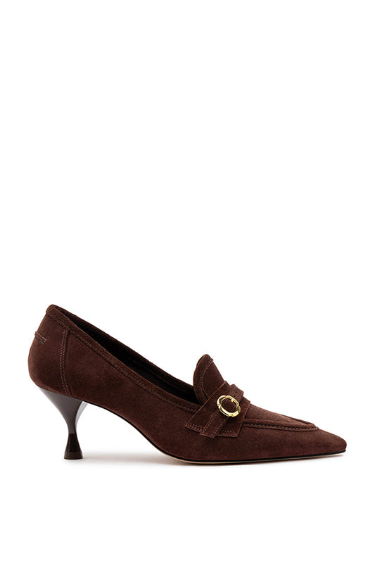 Susan Pump, Brown Suede